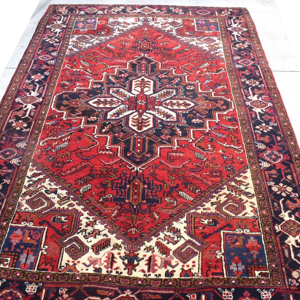 7x10 Persian Heriz Vintage Area Rug